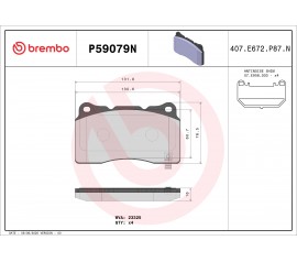 Brembo Pastillas de Freno Delantera P59079N