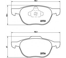 Brembo Pastillas de Freno Delanteras P24061