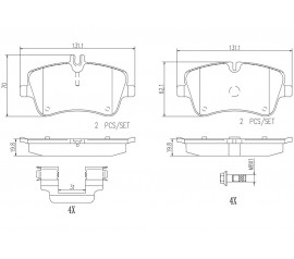  Brembo Pastillas de Freno Delantera P50045N