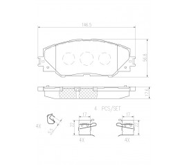 Brembo Pastillas de Freno Delantera P83071N