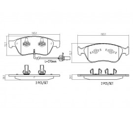 Brembo Pastillas de Freno Delantera P85087N