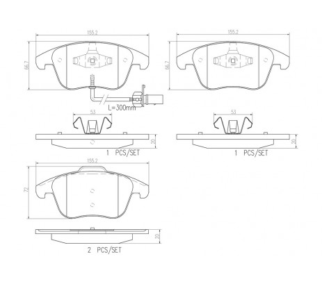  Brembo Pastillas de Freno Delantera P85113N