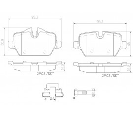  Brembo Pastillas de Freno Traseras P06080N