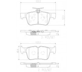 Brembo Pastillas de Freno Traseras P24175N
