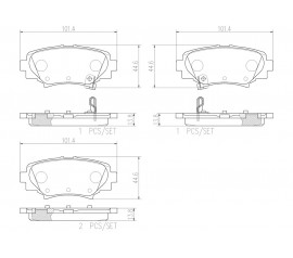 Brembo Pastillas de Freno Traseras P49049N