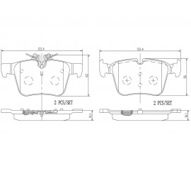 Brembo Pastillas de Freno Traseras P50122N