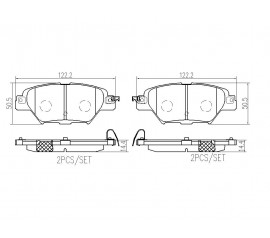 Brembo Pastillas de Freno Traseras P49062N