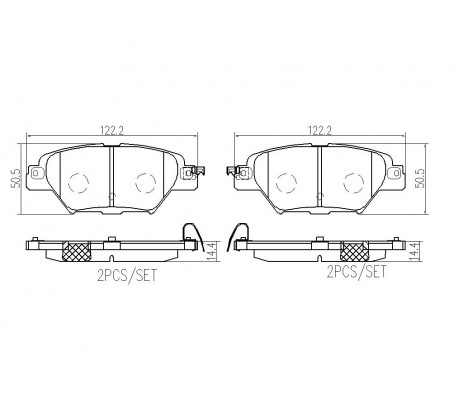 Brembo Pastillas de Freno Traseras P49062N