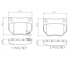 Brembo Pastillas de Freno Traseras P78016N