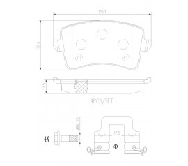 Brembo Pastillas de Freno Traseras P85099N