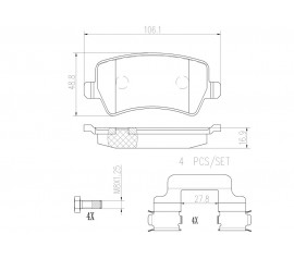 Brembo Pastillas de Freno Traseras P86021N