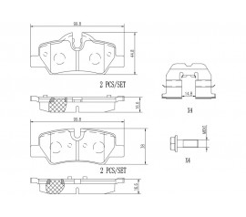 Brembo Pastillas de Freno Traseras P06090N