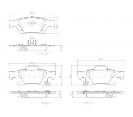 Brembo Pastillas de Freno Traseras P37016N