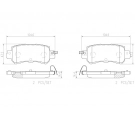  Brembo Pastillas de Freno Traseras P49047N