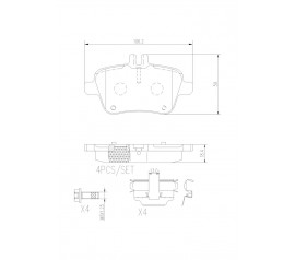 Brembo Pastillas de Freno Traseras P50091N