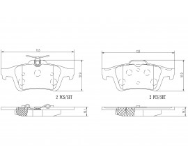 Brembo Pastillas de Freno Traseras P24148N