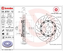 Brembo Discos de freno Delanteros 09.B781.13