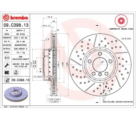 Discos de freno Delanteros 09.C398.13