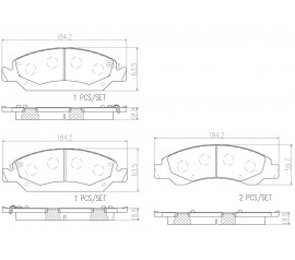 Brembo Pastillas de Freno Delanteras P09015N