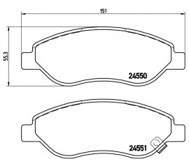 Brembo Pastillas de Freno Delanteras P59053N