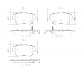 Brembo Pastillas de Freno Traseras P61111N