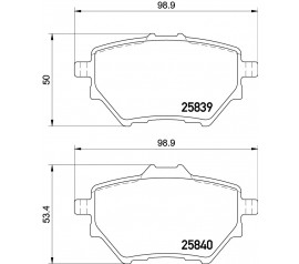 Brembo Pastillas de Freno Traseras P61122N