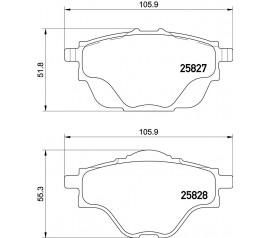 Brembo Pastillas de Freno Traseras P61124N