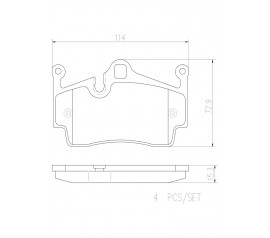 Brembo Pastillas de Freno Traseras P65028N