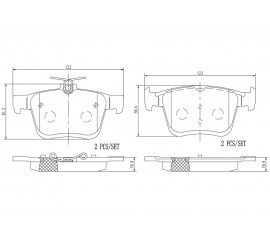 Brembo Pastillas de Freno Traseras P85125N
