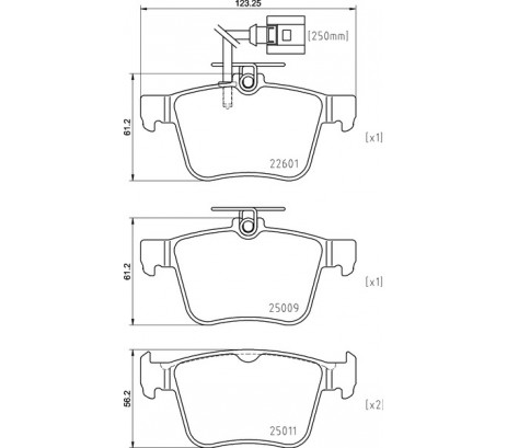 Brembo Pastillas de Freno Traseras P85162N